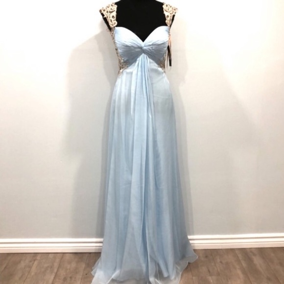 BNWT La Femme chiffon gown - Picture 3 of 12
